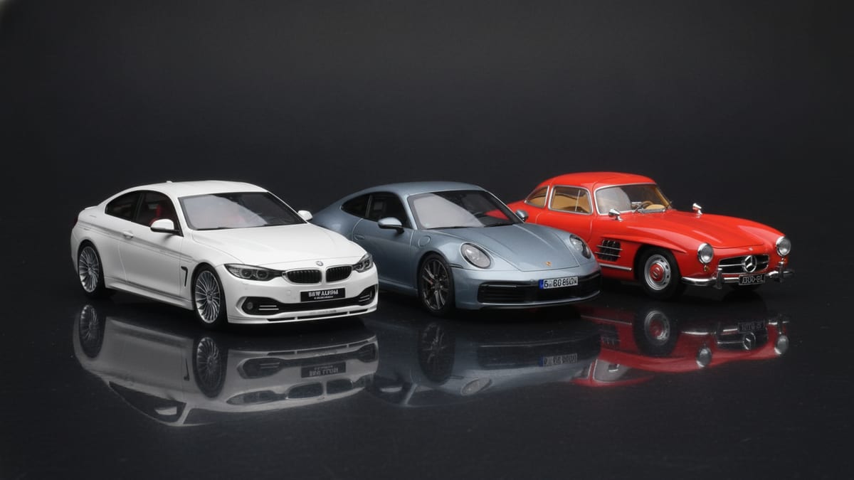 Συλλεκτικό μοντέλο Porsche σε κλίμακα 1:18 σε καθαρό φόντο στούντιο &mdash; προσφορά πρώτης παραγγελίας Models118