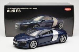 Audi R8 4.2 FSI V8 Μπλε Kyosho 1:18 09213BL Μέταλλο - εικόνα 8 από 8