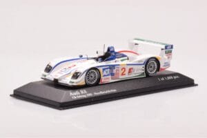 Audi R8 #2 E. Pirro / F. Biela / A. McNish 12 Hours of Sebring 2nd Place 2005 Minichamps 1:43 400051302 Μέταλλο - εικόνα 2 από 4