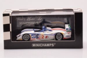 Audi R8 #2 E. Pirro / F. Biela / A. McNish 12 Hours of Sebring 2nd Place 2005 Minichamps 1:43 400051302 Μέταλλο - εικόνα 4 από 4