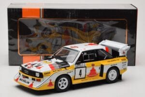 Audi Sport Quattro S1 E2 #4 S. Blomqvist / B. Cederberg Rally 1000 Lakes 1985 IXO 1:18 18RMC161A Μέταλλο - εικόνα 6 από 6