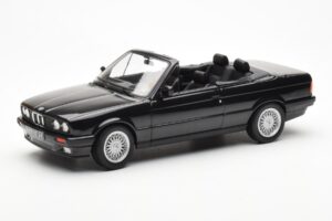 BMW 325i E30 Καμπριολέ Μαύρο Μεταλλικό Norev 1:18 183211