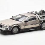 DeLorean DMC-12 Time Machine Back to the Future Ασημί Sun Star 1:18