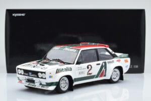 Fiat 131 Abarth Alitalia #2 W. Röhrl / C. Geistdörfer Rally Monte Carlo 1978 Kyosho 1:18 08376G Μέταλλο - εικόνα 10 από 10