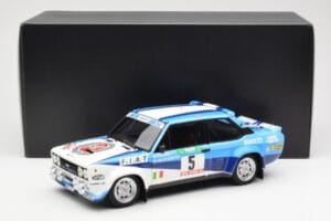 Fiat 131 Abarth #5 Team Fiat Works Rally Portugal 1980 Kyosho 1:18 08376A Μέταλλο - εικόνα 8 από 8