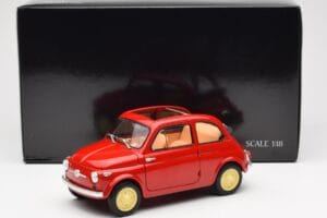 Fiat Nuova 500 Coral Κόκκινο Kyosho 1:18 08966R Μέταλλο - εικόνα 8 από 8
