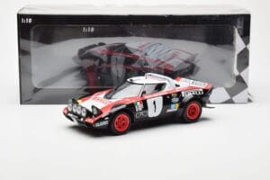 Lancia Stratos HF #1 Lancia Pirelli W. Rohrl / C. Geistdorfer Winners Dynabit Saarland Rallye 1978 Minichamps 1:18 155781701  - εικόνα 6 από 6