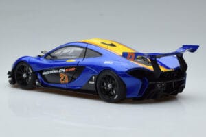McLaren P1 GTR Μπλε Με Κίτρινες Ρίγες AUTOart 1:18 81542 Σύνθετο - εικόνα 6 από 7