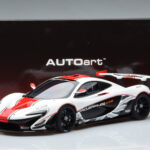 McLaren P1 GTR Γυαλιστερό Λευκό Με Κόκκινες Ρίγες AUTOart 1:18 - image 7 of 7