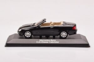 Mercedes CLK A209 Καμπριολέ Obsidian Μαύρο Μεταλλικό Minichamps 1:43