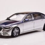 Mercedes Maybach S680 W223 Nautical Μπλε Cirrus Ασημί Almost Real 1:18