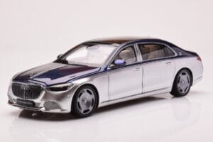 Mercedes Maybach S680 W223 Nautical Μπλε Cirrus Ασημί Almost Real 1:18 820125