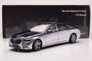 Mercedes Maybach S680 W223 Nautical Μπλε Cirrus Ασημί Almost Real 1:18 820125 Μέταλλο - εικόνα 8 από 8