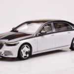 Mercedes Maybach S680 W223 Obsidian Μαύρο Diamond Λευκό Almost Real 1:18