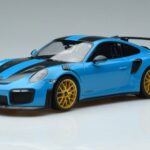 Porsche 911 991.2 GT3 RS Weissach Package Miami Μπλε Χρυσές Ζάντες Minichamps 1:18 153068310 Μέταλλο