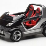 Smart Fortwo Crossblade Καμπριολέ Ασημί Μαύρο Kyosho 1:18