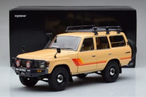 Toyota Land Cruiser 60 Μπεζ Με Προαιρετικά Εξαρτήματα Kyosho 1:18 08956XBE Μέταλλο - εικόνα 12 από 12
