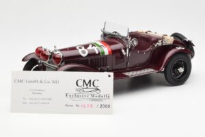 Alfa Romeo 1750 GS Spider #84 T. Nuvolari / B. Guidotti Mille Miglia Winner 1930 CMC 1:18 M-141 Μέταλλο