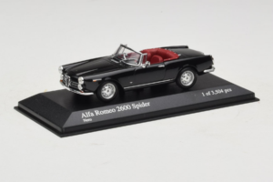 Alfa Romeo 2600 Spider Μαύρο Minichamps 1:43 400120630 Μέταλλο - εικόνα 2 από 4