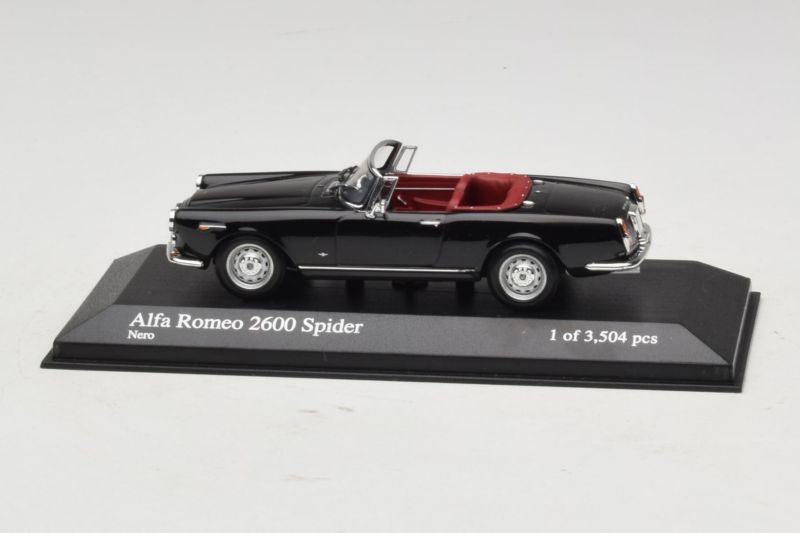 Alfa Romeo 2600 Spider Μαύρο Minichamps 1:43 400120630 Μέταλλο