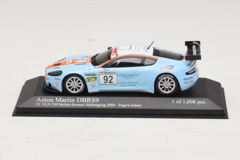 Aston Martin DBRS9 Gulf #92 T. Enge / Lechner VLN 250 Nurburgring 2008 Minichamps 1:43 400081392 Μέταλλο