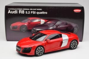 Audi R8 V10 Brilliant Κόκκινο Kyosho 1:18 09216RR Μέταλλο - εικόνα 8 από 8