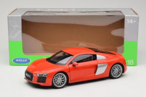 Audi R8 V10 Κόκκινο Welly 1:18 18052W Μέταλλο - εικόνα 8 από 8