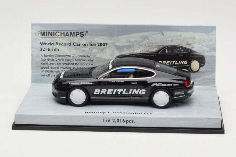 Bentley Continental GT World Record Car on Ice Μαύρο Minichamps 1:43 436139026-O Μέταλλο