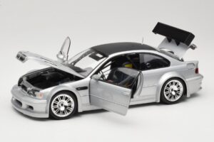 BMW M3 E46 GTR Street Ασημί With Carbon Roof Minichamps 1:18 100012102 Μέταλλο - εικόνα 2 από 8