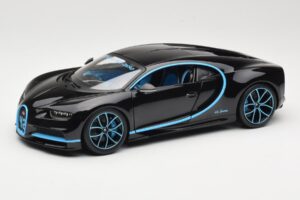 Bugatti Chiron Μαύρο & Μπλε Bburago 1:18 18-11040BK Μέταλλο