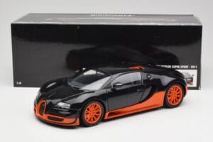 Bugatti Veyron Super Sport World Record Edition Carbon & Orange Minichamps 1:18 100110840 Μέταλλο - εικόνα 8 από 8
