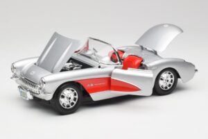 Chevrolet Corvette C1 Ασημί & Κόκκινο Bburago 1:18 3024-M1 Μέταλλο - εικόνα 2 από 8