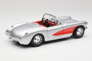 Chevrolet Corvette C1 Ασημί & Κόκκινο Bburago 1:18 3024-M1 Μέταλλο - εικόνα 3 από 8