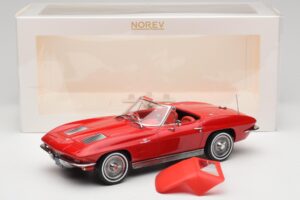 Chevrolet Corvette C2 Sting Ray Καμπριολέ Riverside Red Norev 1:18 189056 Μέταλλο - εικόνα 6 από 6