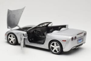 Chevrolet Corvette C6 Καμπριολέ Ασημί Hot Wheels 1:18 B6052 Μέταλλο - εικόνα 5 από 8