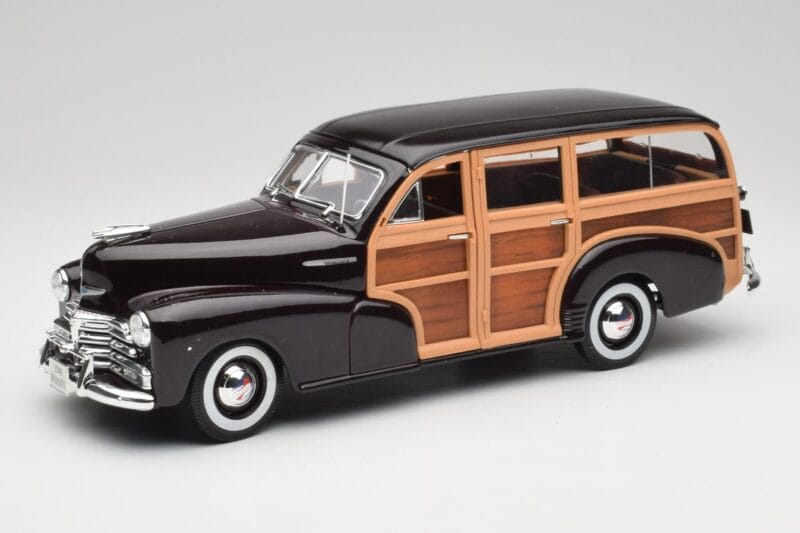 Chevrolet Fleetmaster Woody Μαύρο & Wood Panels Maisto 1:18 43697545B Μέταλλο