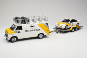 Opel Manta 400 Group B Rally Tour de Corse 1984 Με Chevrolet G30 Βαν Υποστήριξης Otto 1:18 OT491 Ρητίνη - εικόνα 3 από 13