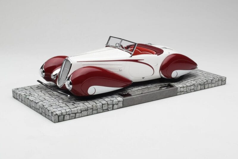 Delahaye Type 135 M Καμπριολέ Λευκό Κόκκινο Minichamps 1:18 107116161 Ρητίνη