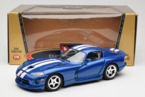 Dodge Viper GTS SR II Μπλε με Λευκές Ρίγες Bburago 1:18 3330 Μέταλλο - εικόνα 8 από 8