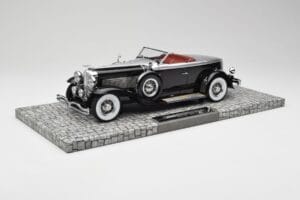 Duesenberg Model J Torpedo Disappearing Top Convertible Coupe Ασημί Μαύρο Minichamps 1:18 107150431 Ρητίνη