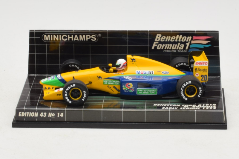 Benetton B191B Ford #20 M. Brundle Early Season F1 1992 Minichamps 1:43 400920120 Μέταλλο