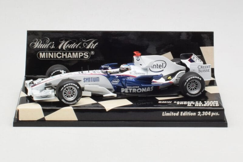 BMW Sauber F1.08 #5 N. Heidfeld Showcar 2008 Minichamps 1:43 400080083 Μέταλλο