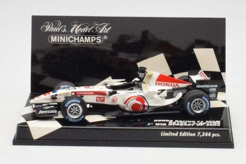 Honda RA106 #12 J. Button Hungarian GP Winner F1 2006 Minichamps 1:43 400060112 Μέταλλο