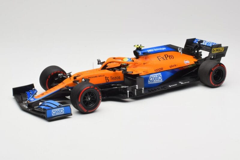 McLaren MCL35M #4 L. Norris Pole Position Russian GP 2021 Minichamps 1:18 530213404 Μέταλλο