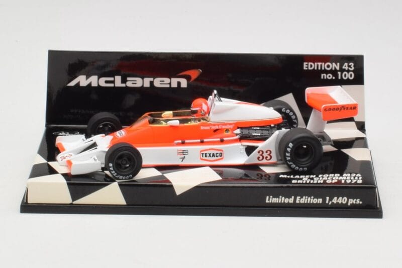 McLaren Ford M26 B. Giacomelli British GP 1978 Minichamps 1:43 530784333 Μέταλλο
