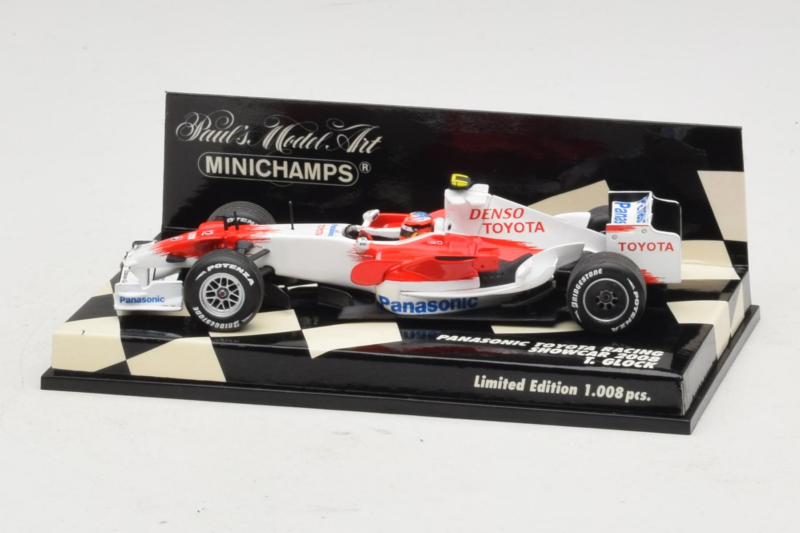Toyota T. Glock Panasonic Toyota Racing Showcar F1 2008 Minichamps 1:43 400080082 Μέταλλο