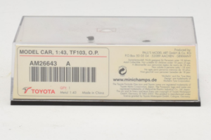 Toyota TF103 Panasonic #20 O. Panis F1 2003 Minichamps 1:43 AM26643 Μέταλλο - εικόνα 4 από 5