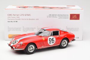 Ferrari 275 GTB Competizione #26 G. Biscaldi / A. de Bourbon Team Hugus 24 Hours of Le Mans 1966 CMC 1:18 M-199 Μέταλλο - εικόνα 6 από 6