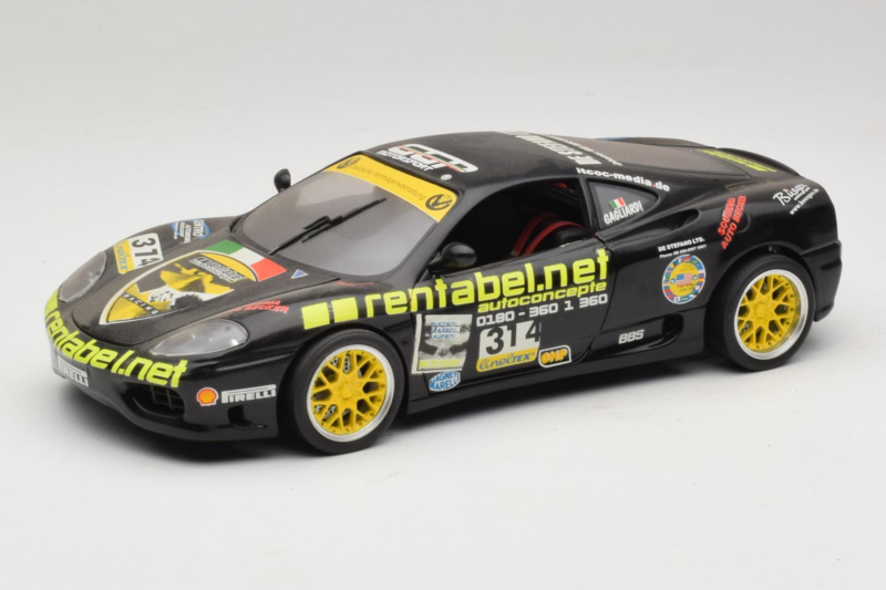 Ferrari 360 Modena Rentabel #314 Gagliardi Μαύρο Bburago 1:18 3378-B1 Μέταλλο