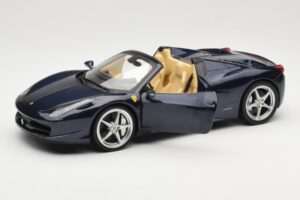 Ferrari 458 Italia Spider Dark Blue Metallic Hot Wheels 1:18 X5529 Μέταλλο - εικόνα 2 από 8